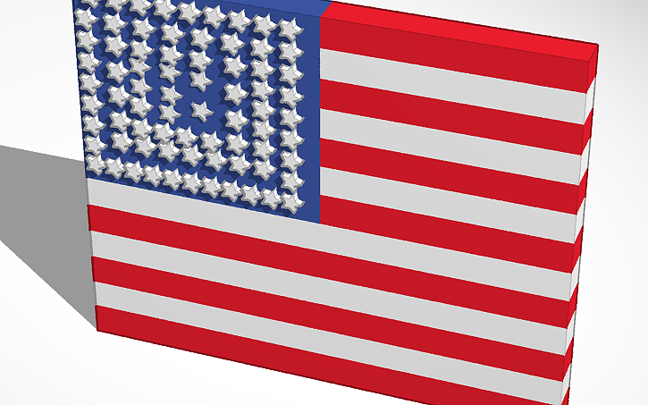 3D design U.S.A. Flag in 2030 | Tinkercad