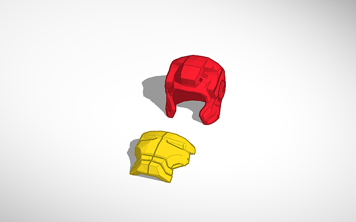 3D design Lego Iron-Man Helmet - Tinkercad