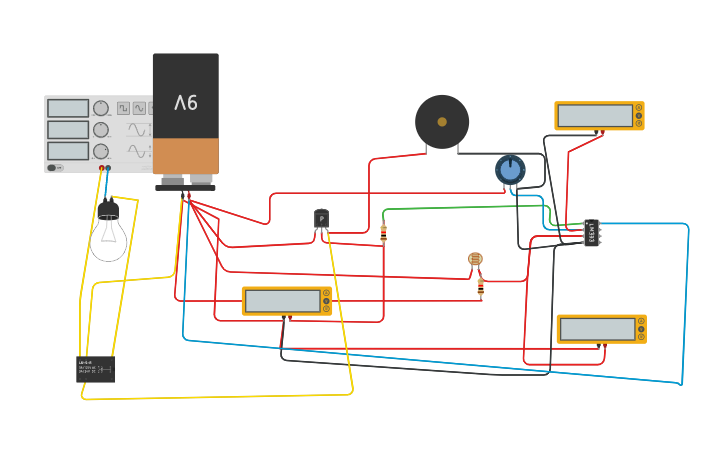 Circuit design LDR application - Tinkercad