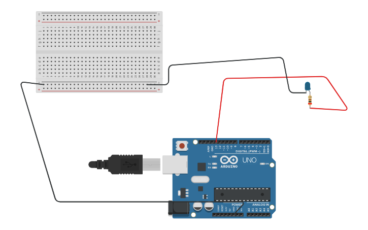 Circuit design LED Blink - Tinkercad