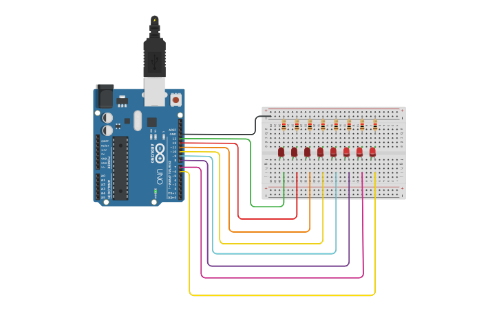 Circuit design Actividad 3 - Tinkercad