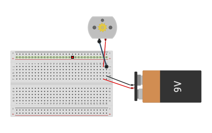 Circuit design dc motor - Tinkercad