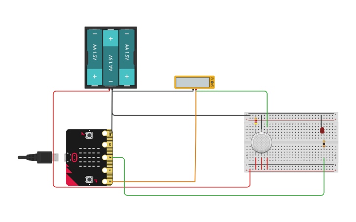 Circuit design Gas-sensor | Tinkercad