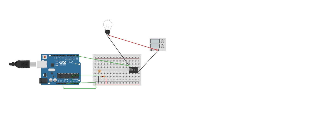 Circuit design Arduino controlled light (Relay) - Tinkercad