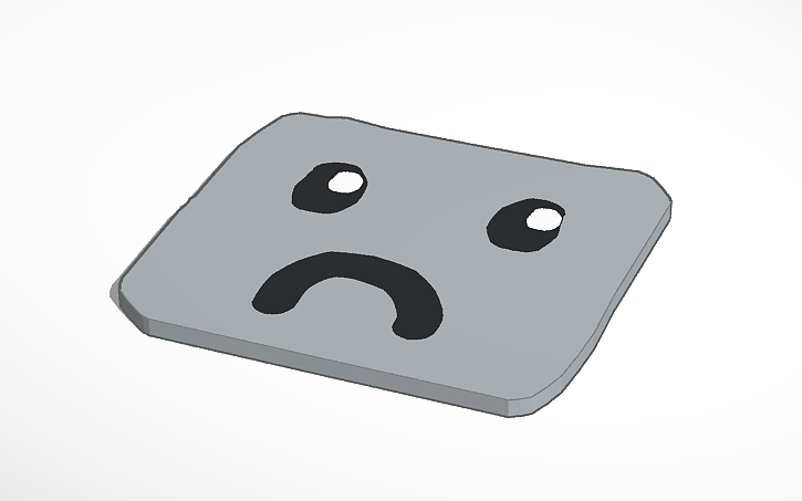 3D design Scribble Sad Face - Tinkercad