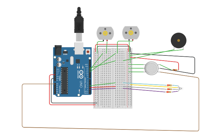 Circuit design Gas - Tinkercad