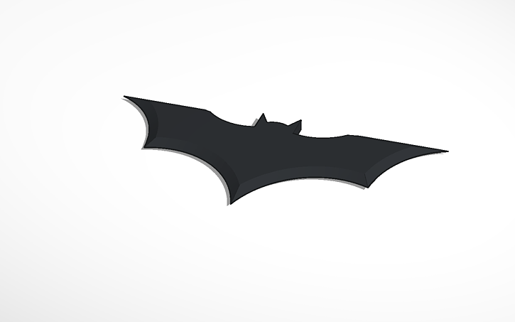 3D design Bat symbol - Tinkercad
