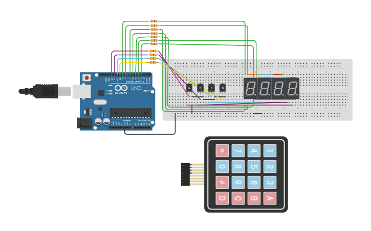 Circuit design Copy of Barrido de Display | Tinkercad