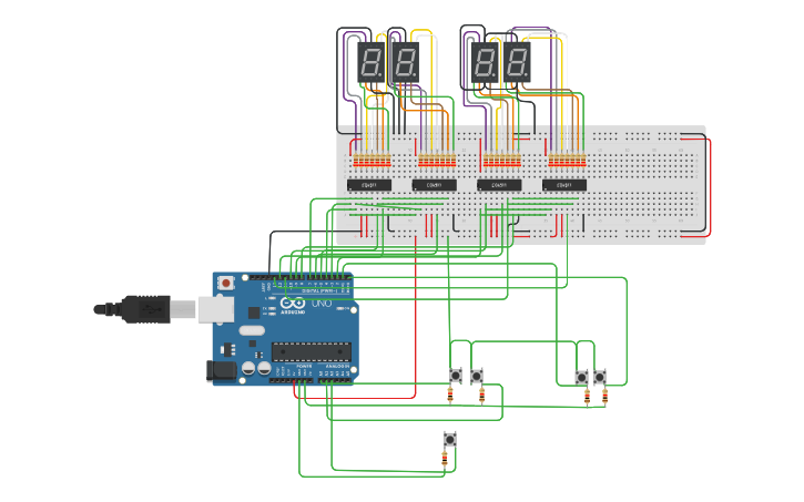 Marcador Arduino Circuit design Arduino Marcador - Tinkercad