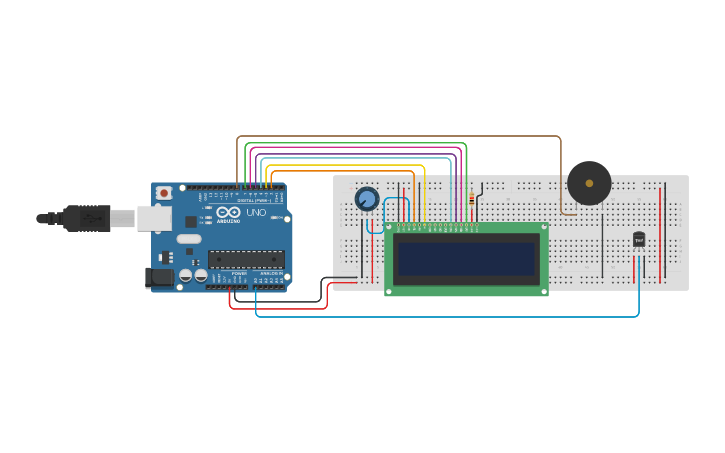 Circuit design Termómetro Digital - Tinkercad