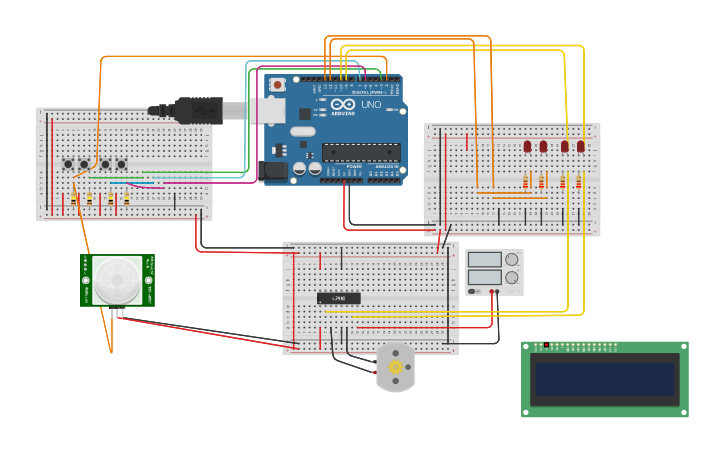 Circuit design TEMPLATE 4.2.3 Tollbooth Arduino | Tinkercad