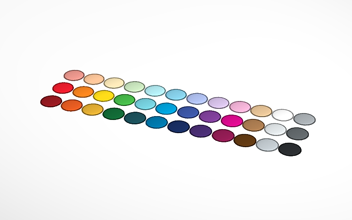 3D design Color Palette - Tinkercad