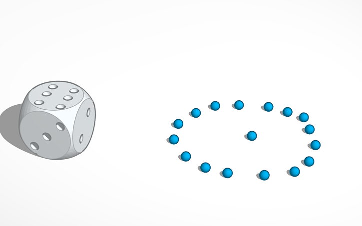 Tricky Dice Layout 3D design Trick Dice - Tinkercad