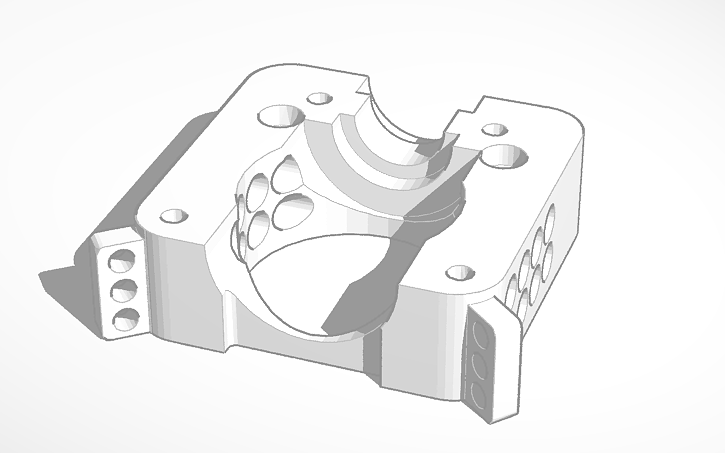 3D design Aluminium HotEnd V1.1 box back | Tinkercad