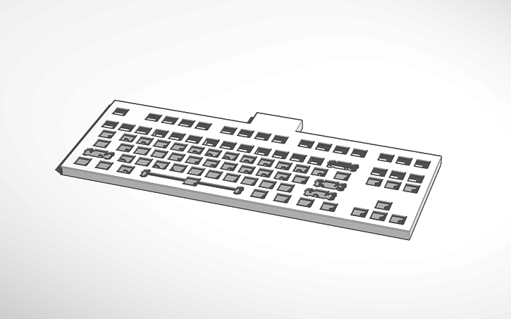 3D design Mechanical Keyboard - Tinkercad