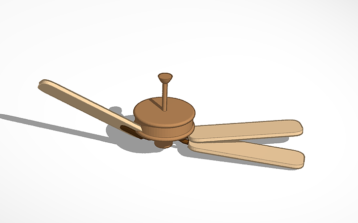 3D design Abused ceiling fan - Tinkercad