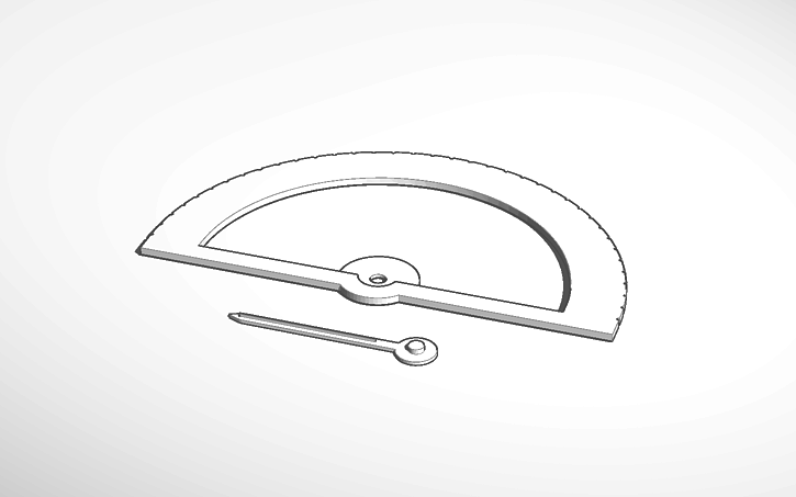 3D design Protractor - Tinkercad