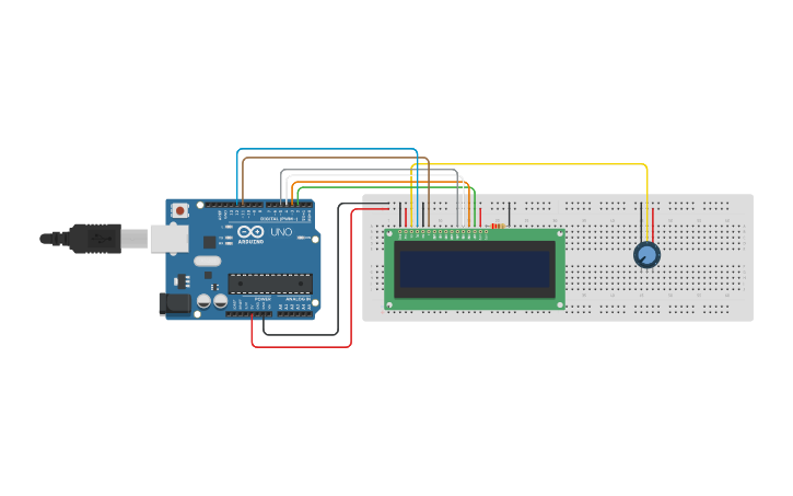 Circuit design Display LCD | Tinkercad