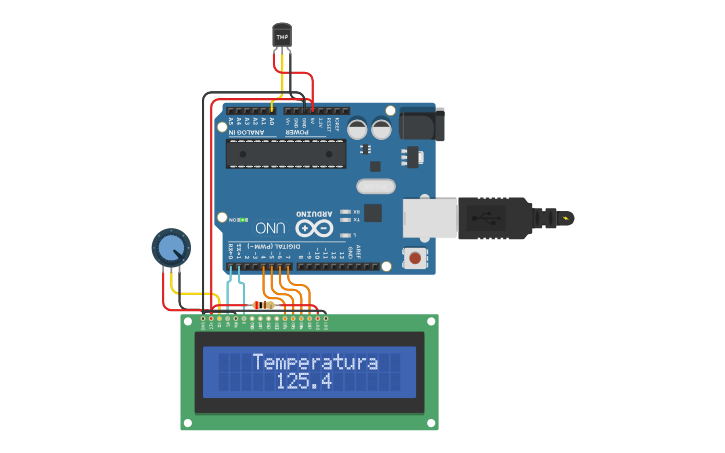 Sensore di temperatura con Display LCD