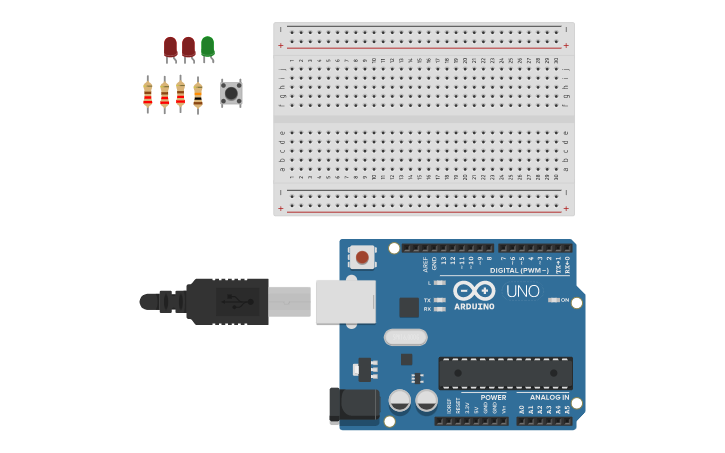 Circuit design Arduino Project Spaceship Interface - Tinkercad