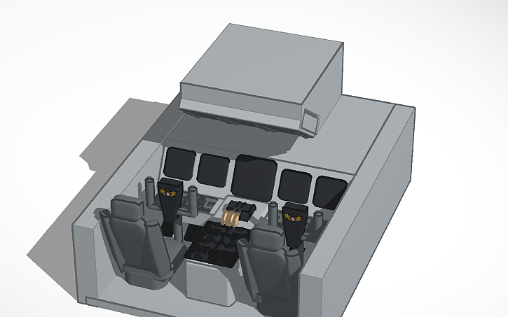 3D design Improved Airliner Cockpit - Tinkercad