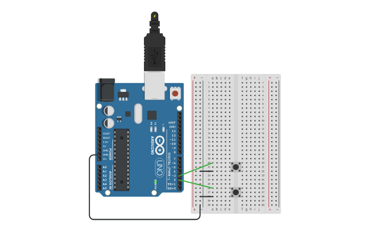 Circuit design Counting to 10 with Arduino Library | Tinkercad