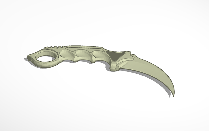 3D design Karambit CSGO - Tinkercad