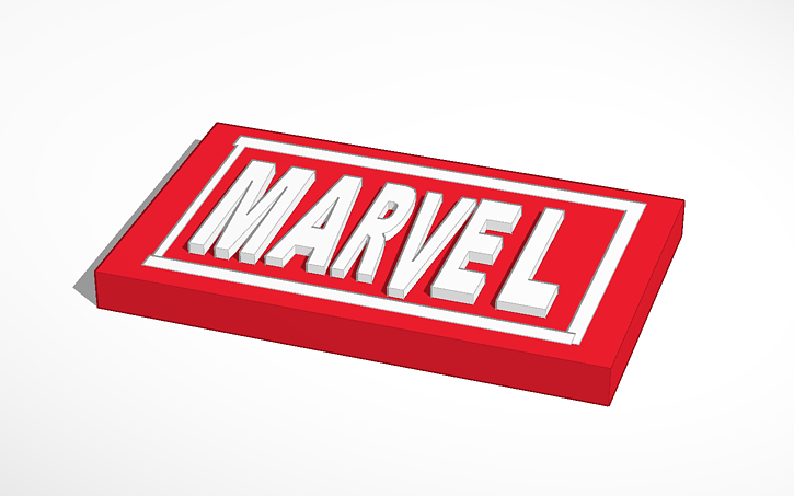 3D design Marvel Logo | Tinkercad