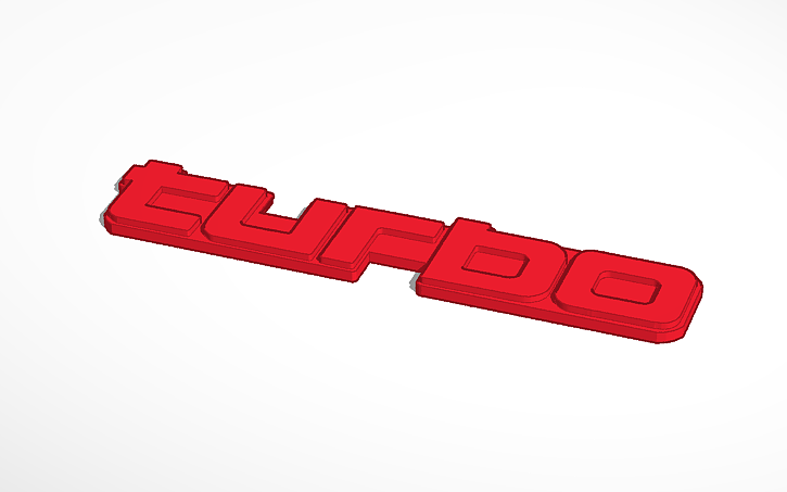 3D design Landcruiser Turbo Grill Badge - Tinkercad