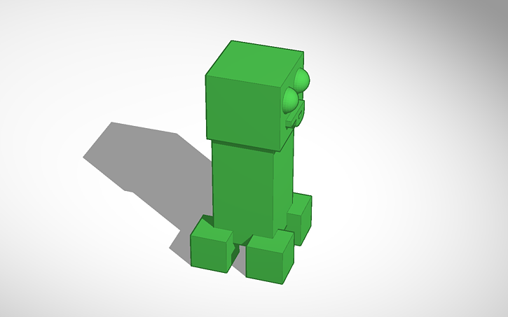 3D design minecraft creeper! - Tinkercad