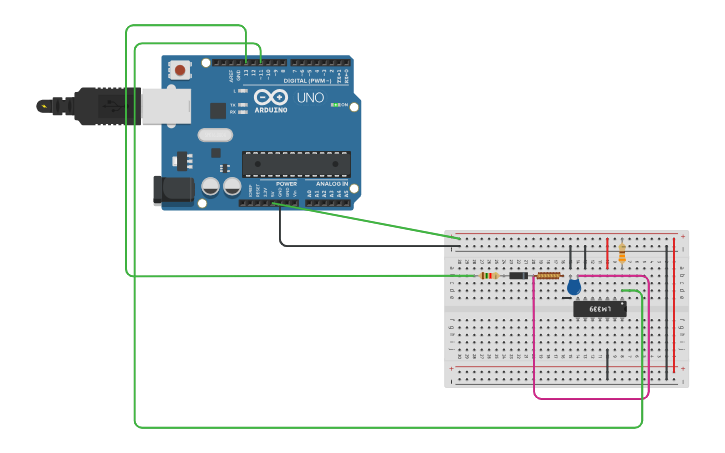 Circuit design inductance meter - Tinkercad