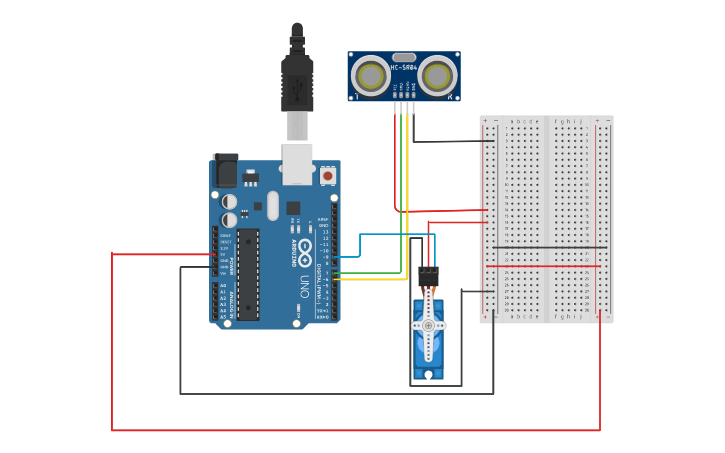 Circuit design Sliding Door | Tinkercad