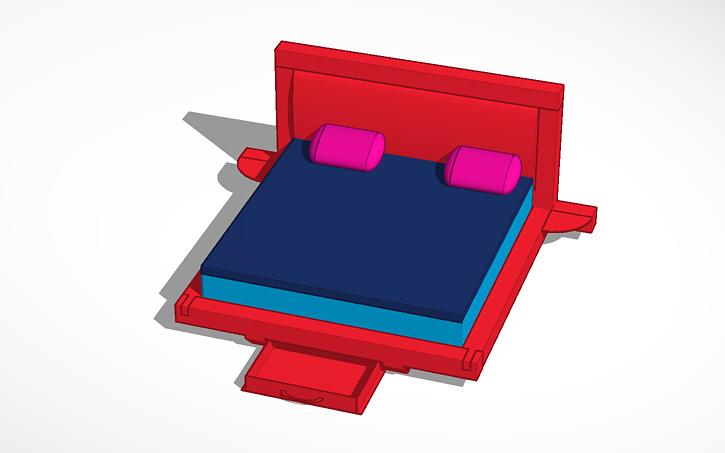 Blox Bett 2mx2m Mit Schublade Lattenrost Matratze Topper Tinkercad