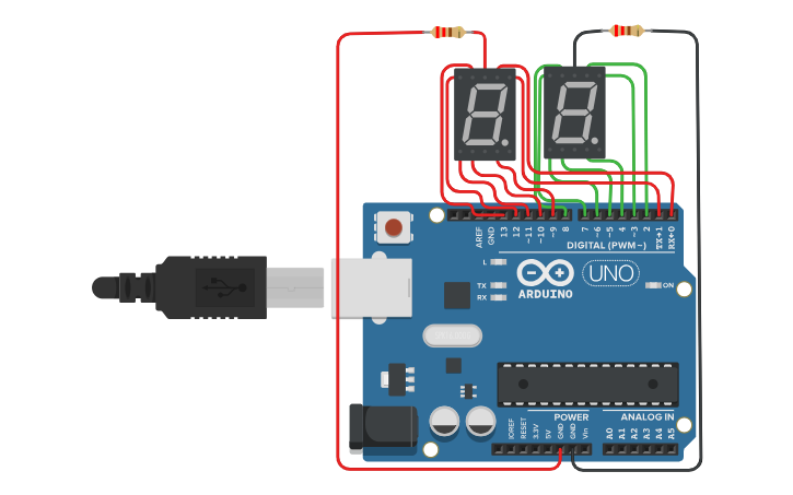 Circuit design Reloj - Tinkercad