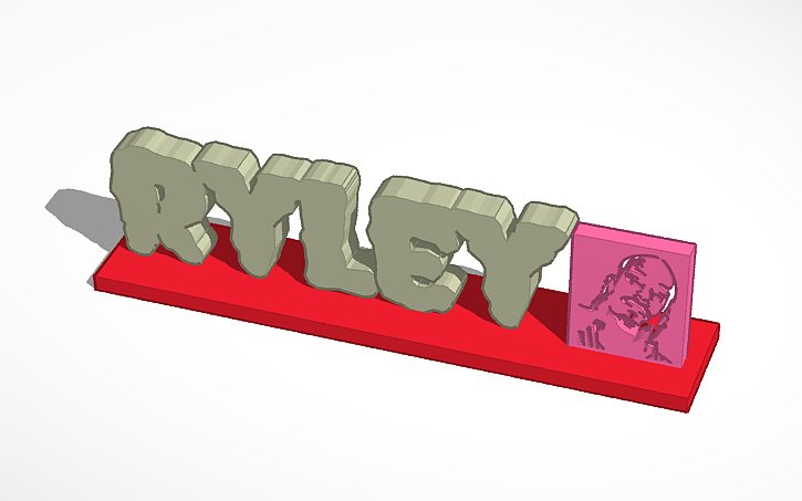 3D Design Name Plate Tinkercad