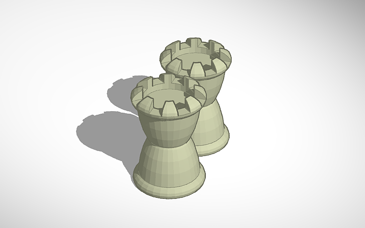 Detailed Rook Designs 3D design Rook - Tinkercad