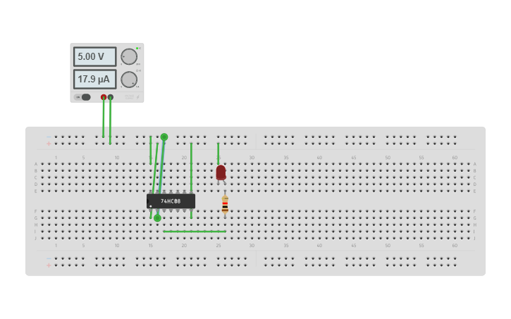 Circuit design IC 74LS08 | Tinkercad