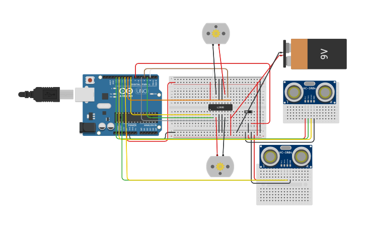 Arduino wall online following robot