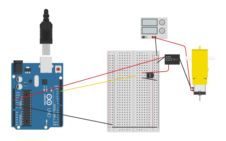 Circuit design Relay Hudspeth | Tinkercad