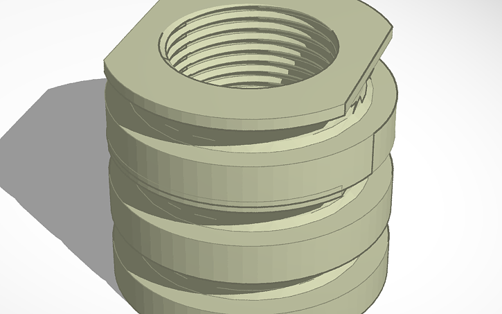 3D design threaded cover - Tinkercad