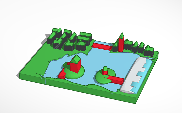 3d Design Misty Meadows Lazy Lake (from Fortnite) - Tinkercad