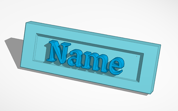 3D design Name Tag Stand Template! - Tinkercad
