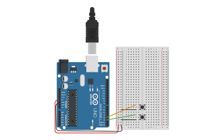 Circuit design SRF Interupt | Tinkercad