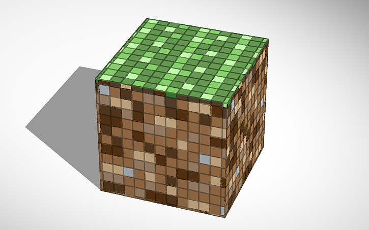 3D design Minecraft Dirt Block - Tinkercad