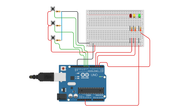 Circuit design Partida Estrela Triangulo - Tinkercad