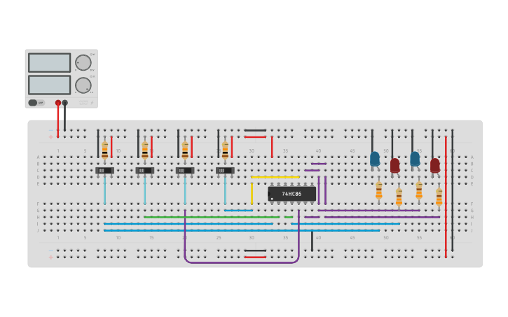 Circuit design AST 122 - NOBE - BIT I-A - CIRCUIT NO. 2 - Tinkercad