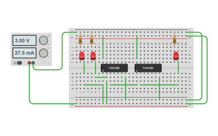 Circuit design XNOR GATE | Tinkercad