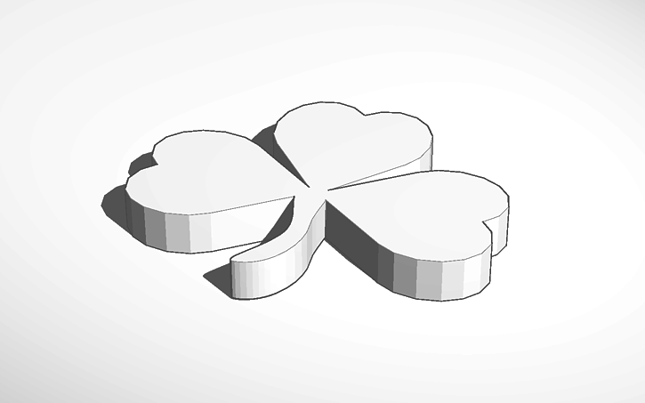 Clover Designcad 3D design Celtics Clover Logo - Tinkercad