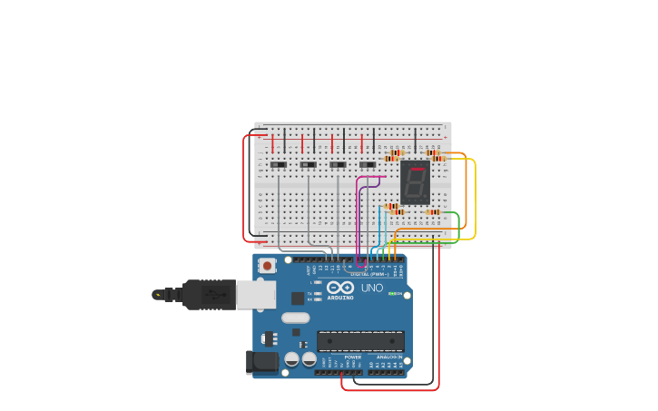 Circuit design Ejercicio 1 Ejemplo 4 ARDUINO - Tinkercad