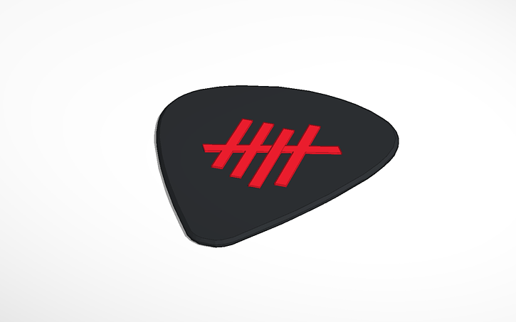 5sos Guitar Pick Tinkercad